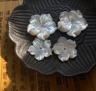 白蝶貝殼花 手工貝殼頭飾胸花材料25紫荊花