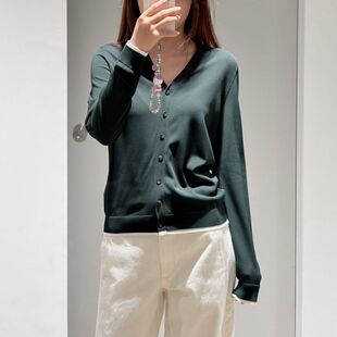 CS女装标准版型叠搭细节V领针织开衫2026秋季新品1352385001