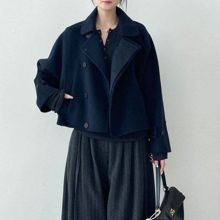 现货轻奢风70支超细绵羊毛宽松