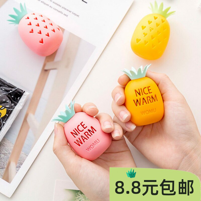 新品自发热可爱菠萝暖手蛋冬季口袋迷你暖蛋防寒厂家直销
