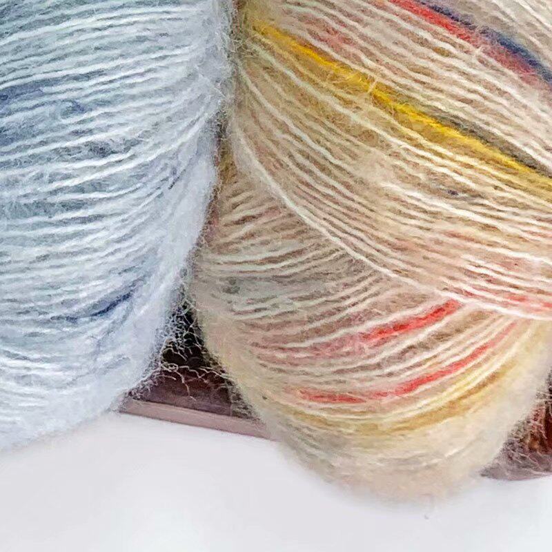 SPOTTED MOHAIR WOOL YARN IN FINE COLOR DOTS WOOL THREAD HAND KNITTED DIY CROCHET THREAD SHAWL SCARF SWEATER THREAD BALLS