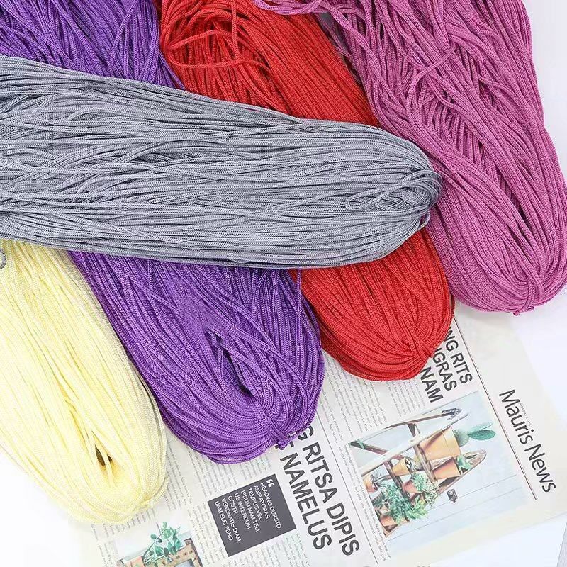 LIGHT BODY ICE SILK THREAD ICE TWINE SHADE HAT HAND-WOVEN DIY HOOK BAG CUSHION THICK HOLLOW LINE BRIGHT SILK THICK LINE