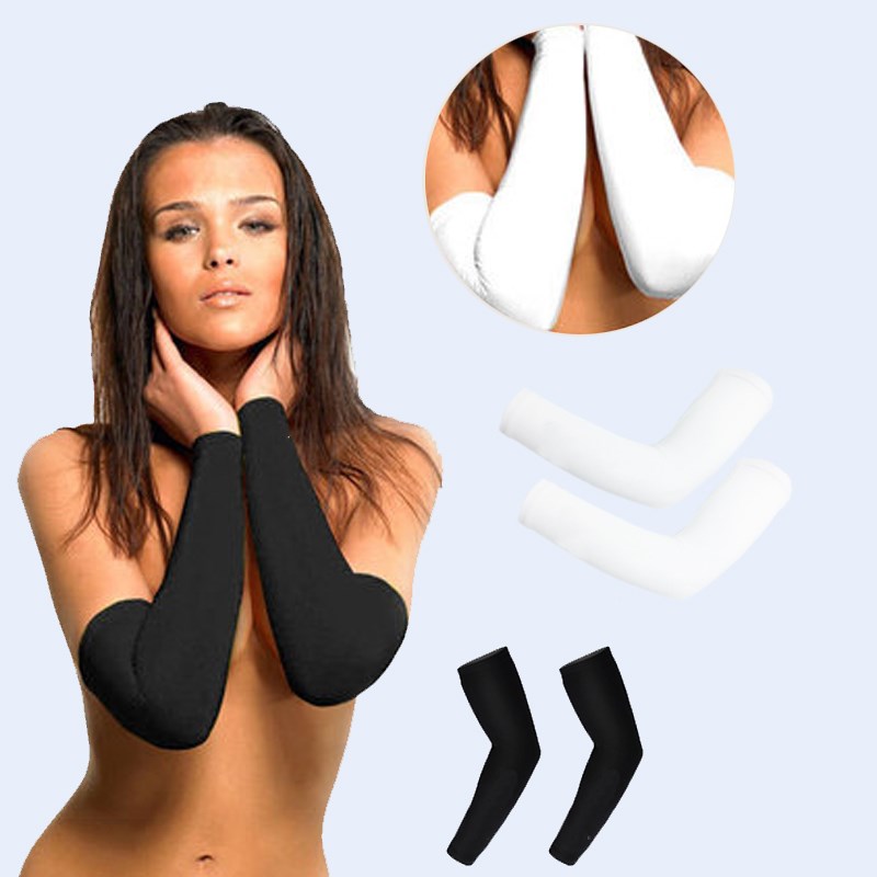 骑行跑步防晒护臂袖套夏季男女户外冰丝高尔夫袖套酷骑行LOGO定制