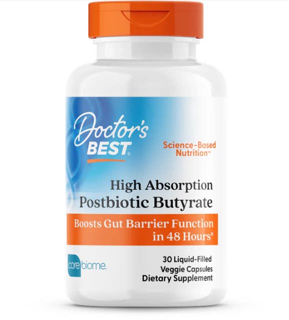 Doctor's Best 高吸收益生元丁酸30粒液体素食胶囊 butyrate