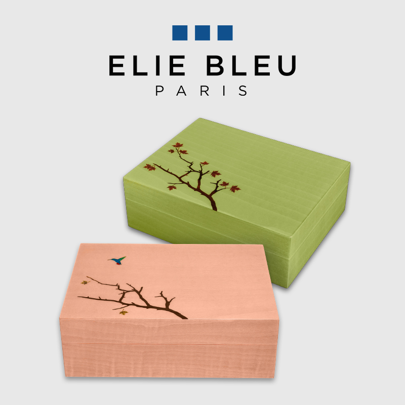 ElieBleu法国梧桐系列高级珠宝盒实木收纳手饰高档首饰盒结婚礼物