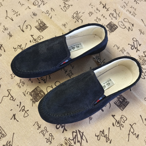 裕福华条绒鞋灯芯绒中国春夏布鞋软底透气防滑休闲北京男款