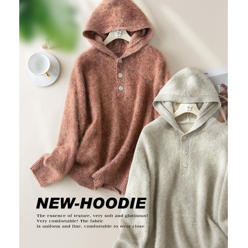 颜值范！秋冬新品长袖连帽羊毛衫