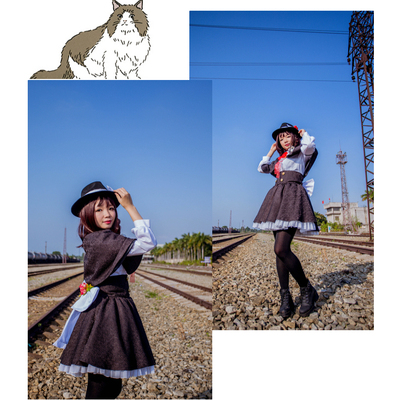 小知家 东方project 宇佐见莲子 cos褶皱地狱 秘封组cosplay