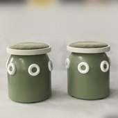 架空层售楼处可爱儿童椅圆墩矮凳儿童休闲椅小板凳儿童休闲凳定制