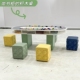 2025彩色烤漆创意积木收纳桌儿童游戏桌多功能ins风家具两用