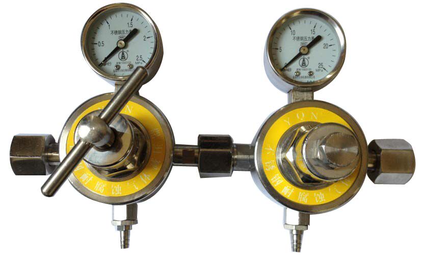 yqn耐腐蚀管路减压器含微量气体全不锈钢双级式管道减压器yqn-11