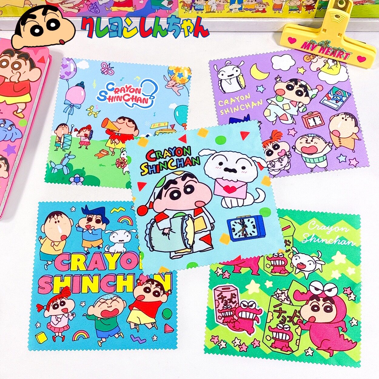 新品 蜡笔小新卡通眼镜布擦镜片屏幕眼镜清洁布擦眼镜布超细纤维