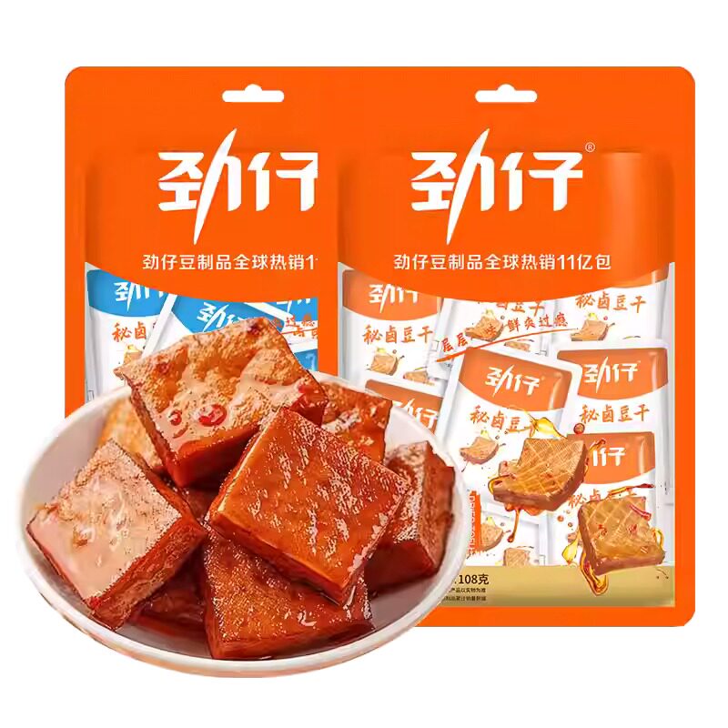 劲仔秘卤香辣豆干108g好吃的麻辣零食小吃休闲食品湖南特产