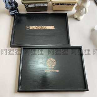 黑色木托盘长方形实木盘子餐盘端菜茶盘水杯托盘复古 潮牌NBHD日式