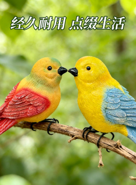 仿真可爱小鸟装饰品摆件