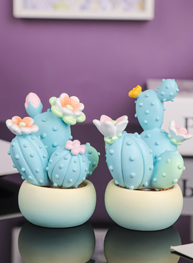 梦幻仙人掌仿真小盆栽摆件