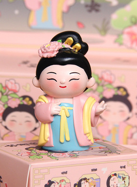 古装可爱唐仕女小摆件工位情绪稳定古风陕西西安文创纪念品伴手礼