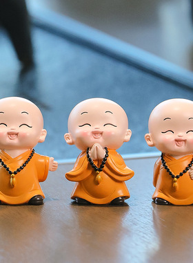 家居装饰禅意小和尚摆件
