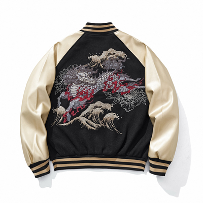 猴子商店麒麟横须贺重工刺绣夹克