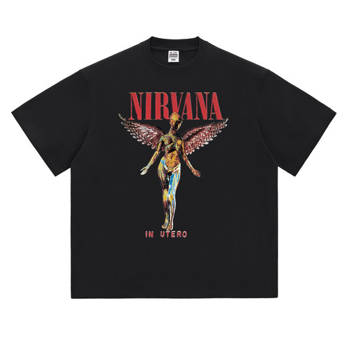 Nirvana涅槃乐队潮牌天使翅膀TEE