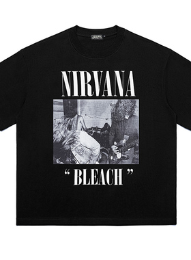 Nirvana涅磐乐队摇滚短袖T恤live现场颓废孤独个性科本男女Grunge