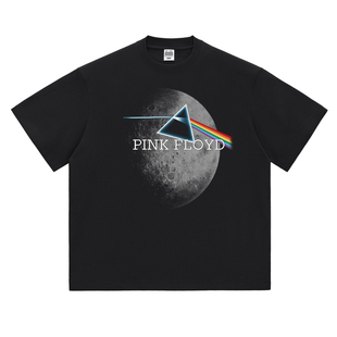 熱石俱乐部HOTSTONES摇滚T恤潮牌棉男女儿童Pink Floyd月之暗面