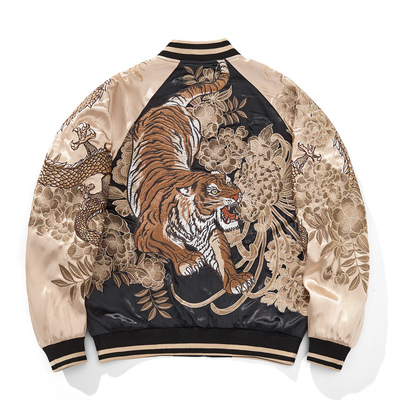 刺绣夹克龙虎棒球服横须贺夹克