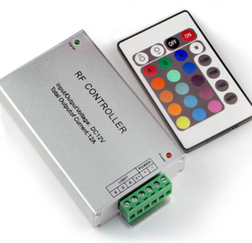 七彩控制器24键控制器 RGB控制器 LED七彩控制器铝壳版 IR遥控器