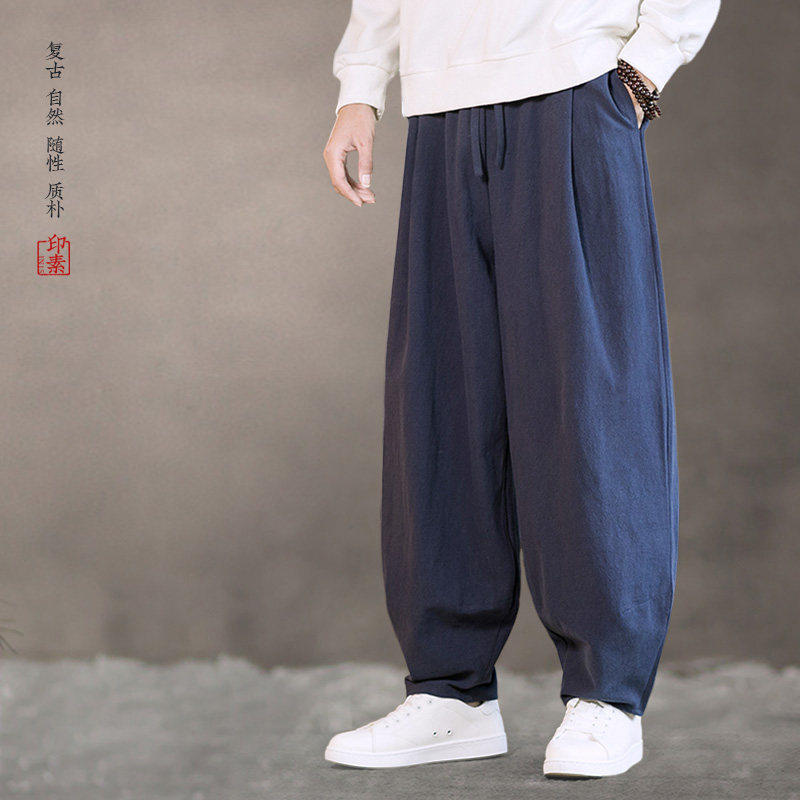 宽松阔腿裤大码休闲裤图片