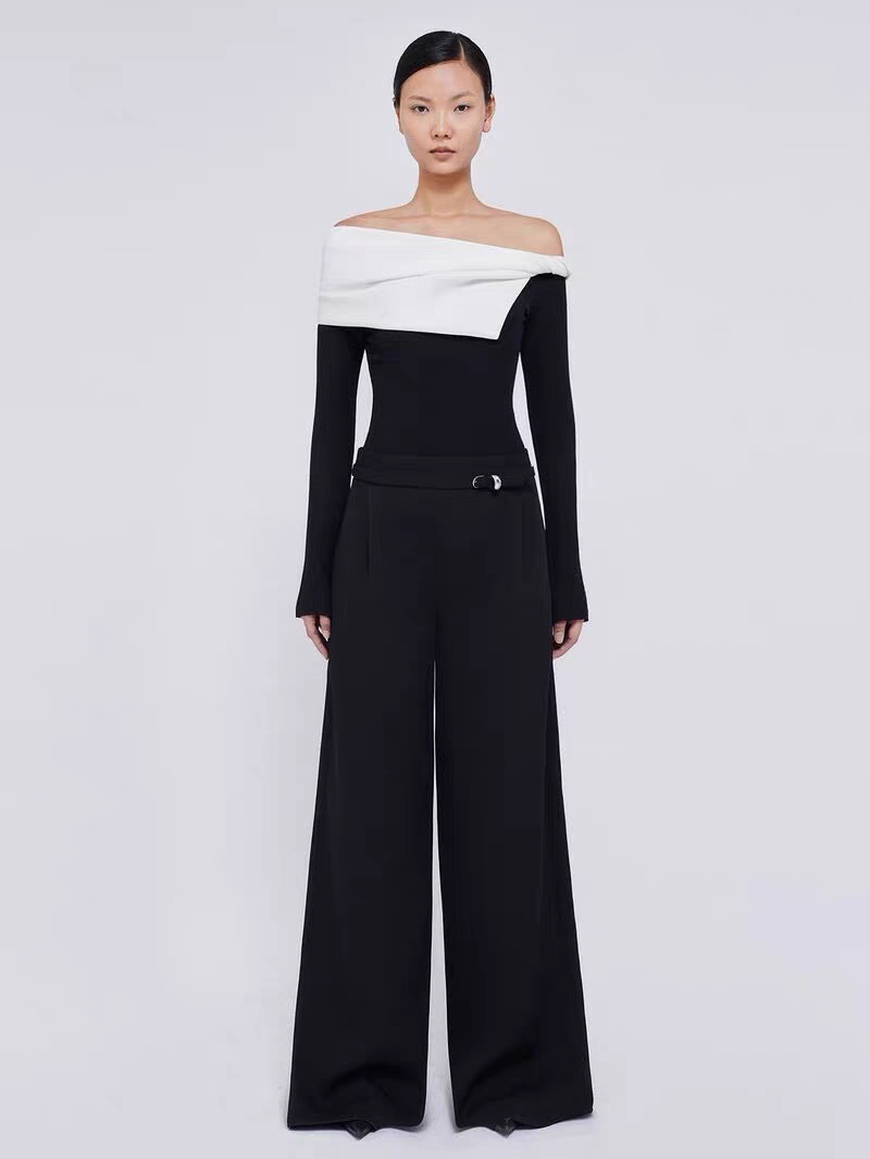 设计师针织上衣时尚套装2024新款