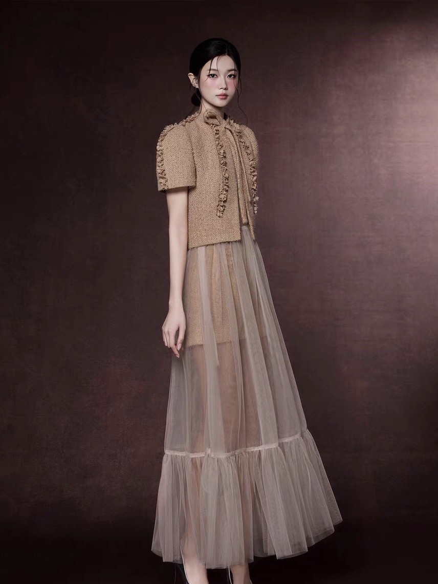 小香风粗花呢套装裙女越南小众设计师法式气质短袖上衣短裤罩纱裙,女装/女士精品,时尚套装,淘宝优惠券,粉丝福利购,淘宝优惠卷