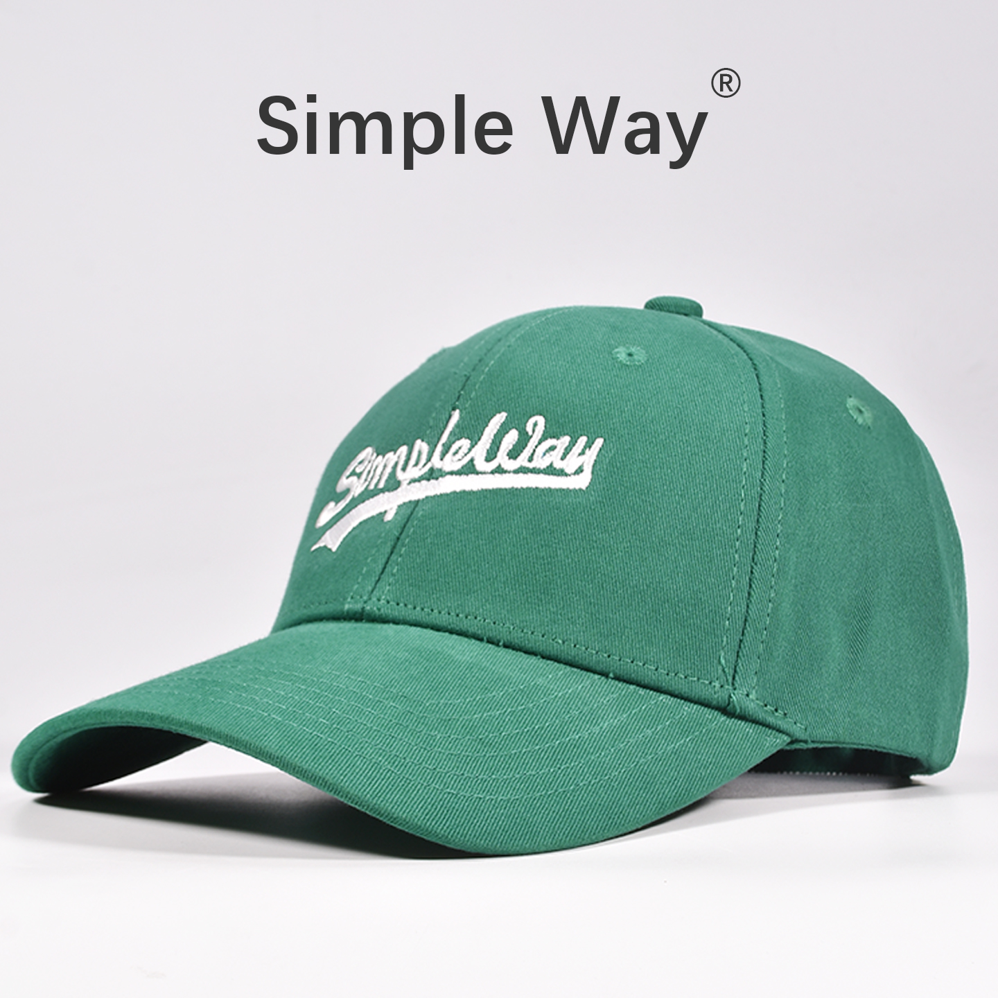 夏季绿色休闲帽子鸭舌帽遮阳帽