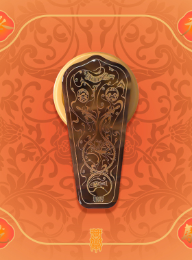 琯朗原创天驷承乾当卢马年新中式手机磁吸支架黄色底座便携可伸缩