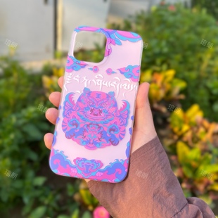 琯朗原创【清仓不退换】胖虎金刚藏式手机壳 IMD大孔肤感纱双层壳