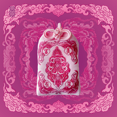 琯朗粉色美丽富有花神挂饰