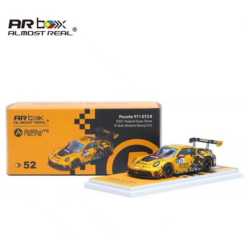 【现货】AR 1:64 保时捷 911亚洲雪邦站 泰国TSS黄色闪电合金车模