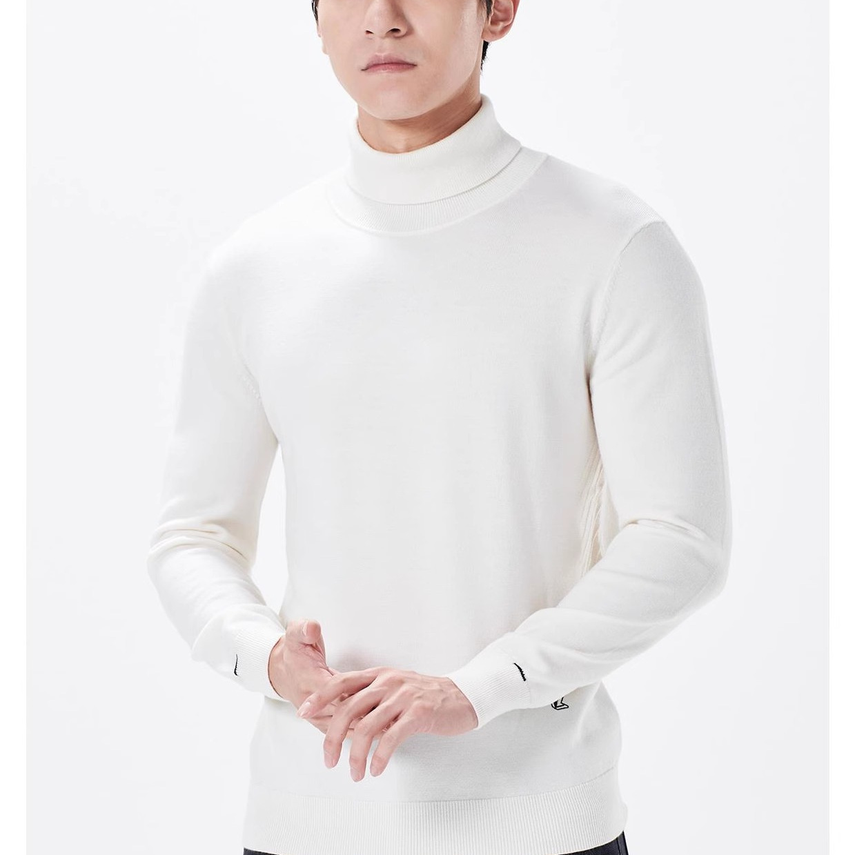 内搭高领修身长袖针织毛衣男