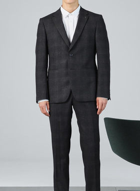 21QXF322SA利家秋季时尚商务绅士上班舒适平驳领修身西服上衣男士