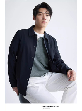 A4QFY0011 0012Y利家商务新款通勤秋内里绒面修身立领风衣外套男