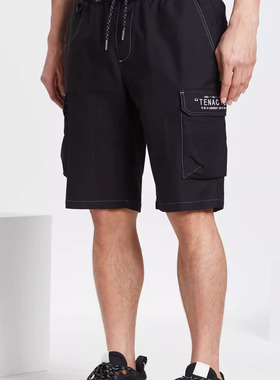 Q1XST00101 00102男装夏季新款商务时尚休闲五分裤松紧腰五分短裤