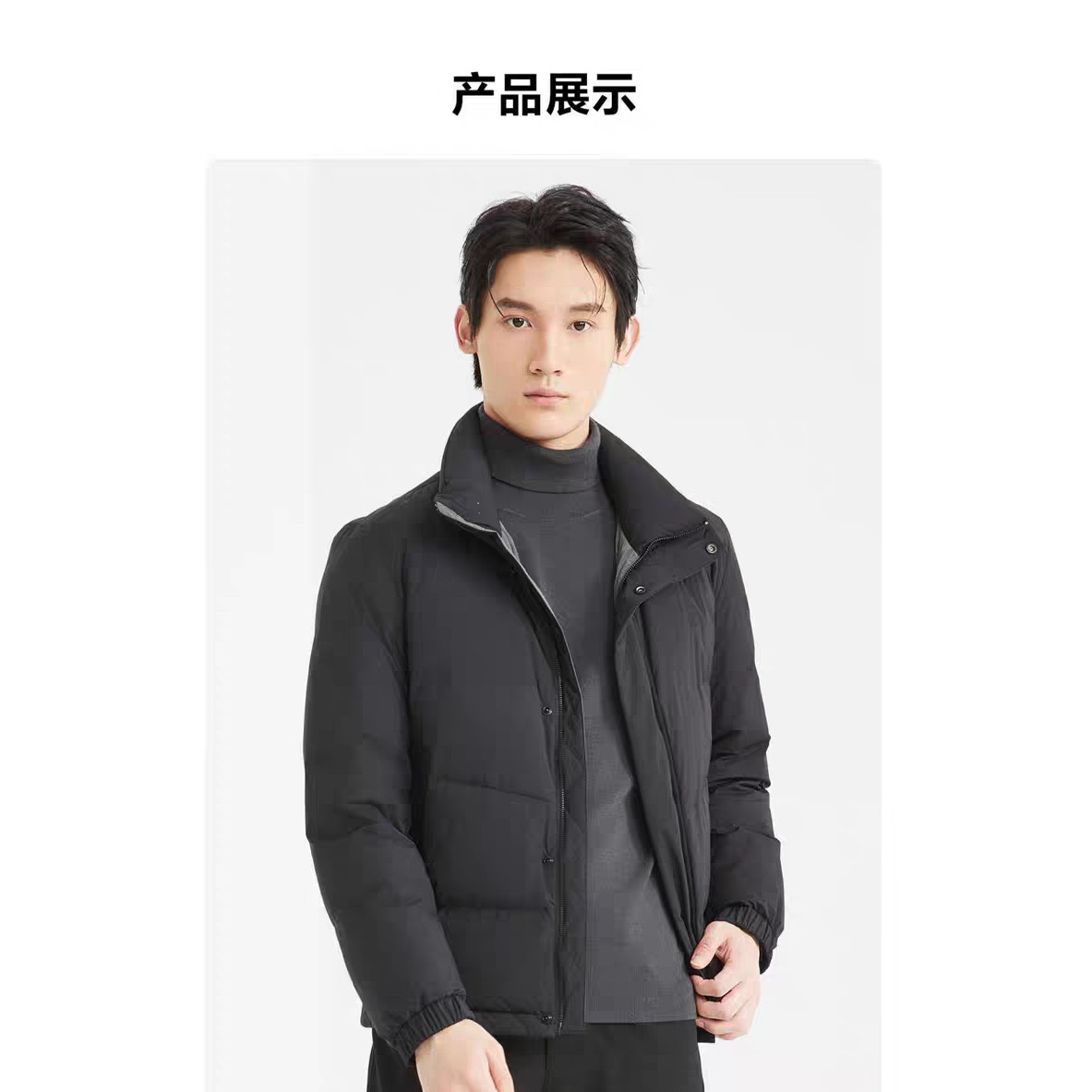 24DRF9331S利家冬季时尚商务舒适修身保暖修身立领简约羽绒服男装