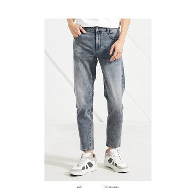 23XNZ72101利家男士夏季时尚修身轻薄舒适有型低腰窄脚版牛仔长裤