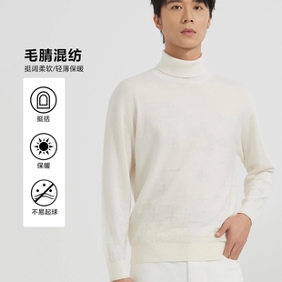 舒适保暖修身 新款 可翻高领百搭针织毛衣男 时尚 Q4DMS6012S利家冬季