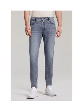 G2XNZ21201 21401夏新款舒适微弹简约休闲低腰窄脚九分牛仔裤男