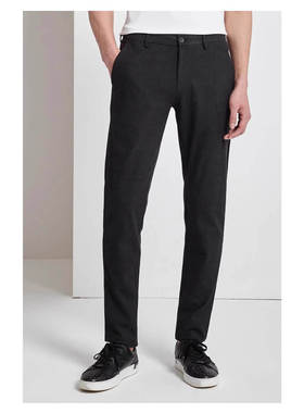 19QXK10201 01102利家男秋季新款时尚商务修身中腰窄脚休闲裤