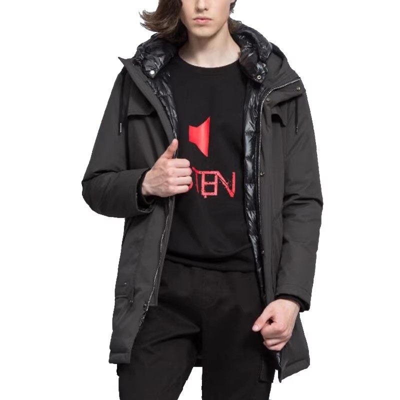 Q9DBR2012Y 专柜同款冬季男装时尚百搭连帽可拆卸中长款防风羽绒,男装,羽绒服,淘宝优惠券,粉丝福利购,淘宝优惠卷