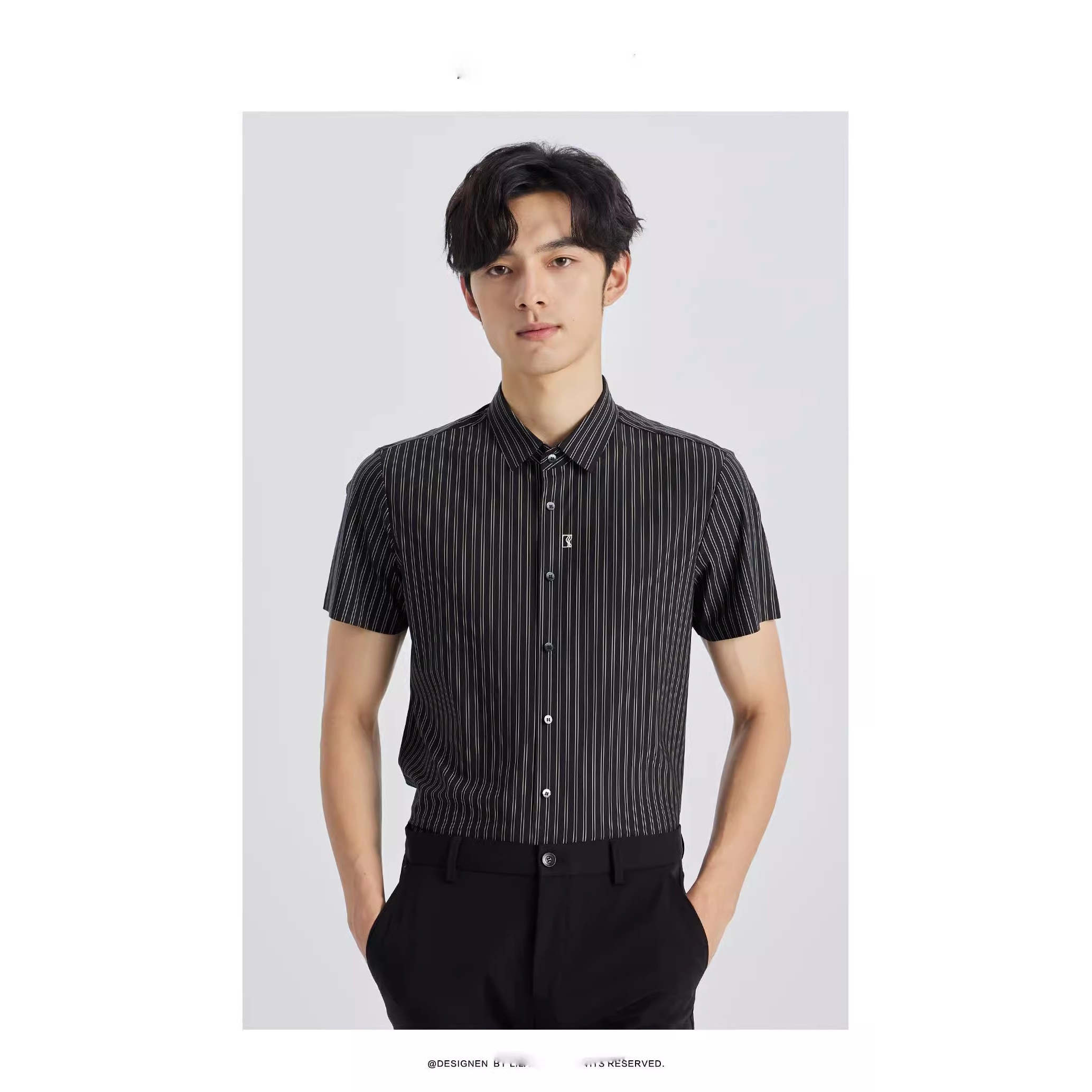 22XXC0202S 0131S 9131S利家男装夏季新款休闲百搭薄款短袖衬衫男