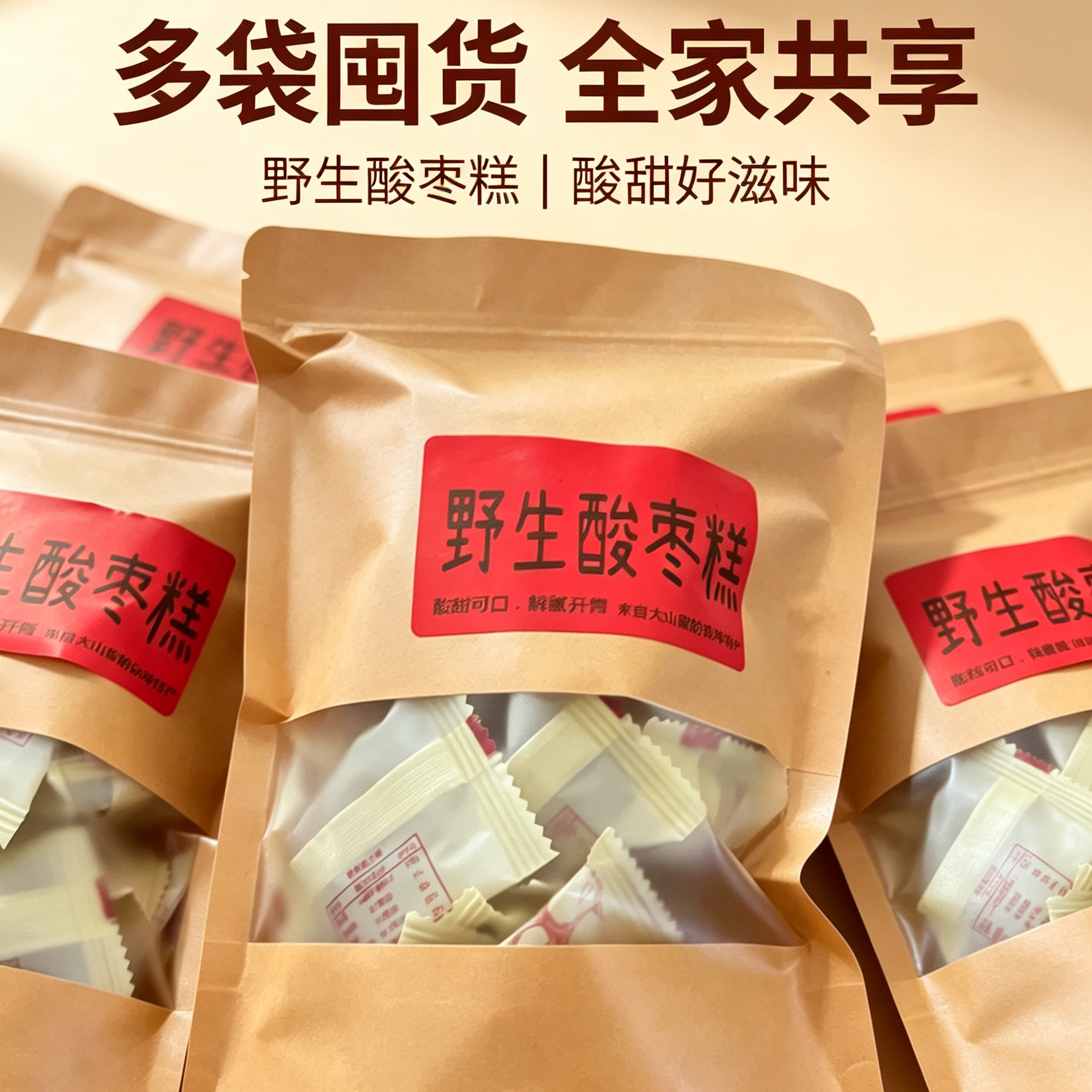 武夷山特产野生酸枣糕独立包装酸甜口感五眼果休闲零食年货礼盒装