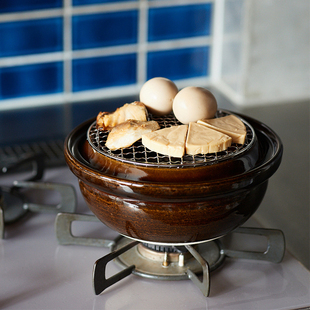 【正品】长谷园 熏制器土锅 空烧 日本制造 在家轻松制作熏制美食