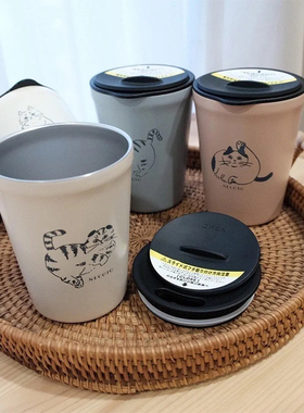 【日本进口】CHACOCHACO 猫咪手绘保温杯 可爱便携 随时暖心陪伴